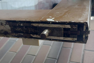 赤穂市　工場　ドア修理　アルミサッシ取付工事　フランス落し　交換