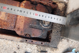 姫路市　店舗様　フロアヒンジ　交換工事