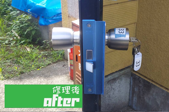 姫路市　佐用町　シリンダー　錠　鍵　ノブ　レバー　ドアクロザー　ドアチェック　交換工事