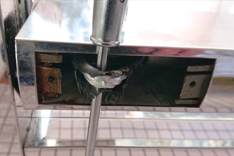 姫路市　フロアヒンジ　交換　修理