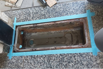 赤穂市　フロアヒンジ　修理　交換