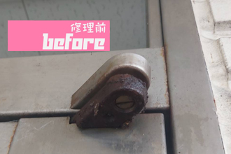 姫路市　ドア修理　ニュースター　フロアヒンジ　交換　工事