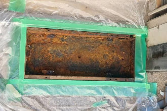 姫路市　ドア修理　ニュースター　フロアヒンジ　交換　工事