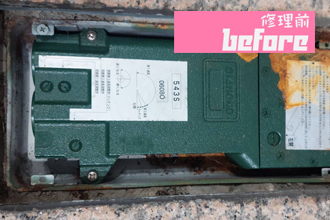 姫路市　上郡町　たつの市　赤穂市　相生市　加古川市　高砂市ドア修理　ニュースター　大鳥機工　DIA　フロアヒンジ　交換　工事　修理