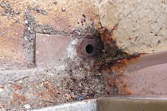 赤穂市　ピポットヒンジ　丁番　修理　交換